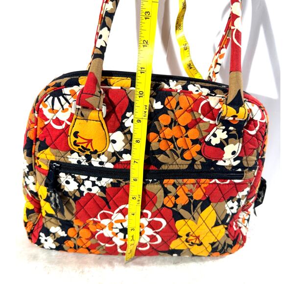 Vera Bradley Quilted Floral Satchel Handbag Fall Autumn Pristine Condition - Picture 4 of 10